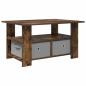 Preview: Couchtisch Geräucherte Eiche 77 x 55 x 42 cm Holzwerkstoff