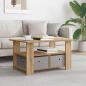 Preview: ARDEBO.de - Couchtisch Artisan-Eiche 77 x 55 x 42 cm Holzwerkstoff