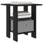 Preview: Nachttisch 2 stk. Schwarz Eichen-Optik 41 x 40 x 45 cm