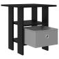 Preview: Nachttisch 2 stk. Schwarz Eichen-Optik 41 x 40 x 45 cm