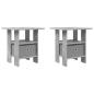 Preview: Nachttisch 2 stk. Beton Grau 41 x 40 x 45 cm Holzwerkstoff