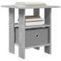 Preview: Nachttisch 2 stk. Beton Grau 41 x 40 x 45 cm Holzwerkstoff