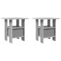 Preview: Nachttisch 2 stk. Graues Sonoma 41 x 40 x 45 cm Holzwerkstoff