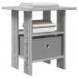 Preview: Nachttisch 2 stk. Graues Sonoma 41 x 40 x 45 cm Holzwerkstoff