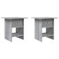 Preview: Nachttisch 2 Stk. Sonoma-Grau 41 x 40 x 45 cm Holzwerkstoff