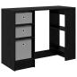 Preview: Schreibtisch Schwarz Eichen-Optik 100 x 40 x 75 cm