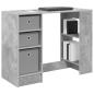 Preview: Schreibtisch Betongrau 100 x 40 x 75 cm Holzwerkstoff