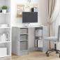 Preview: Schreibtisch Betongrau 100 x 40 x 75 cm Holzwerkstoff