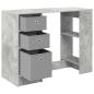 Preview: Schreibtisch Betongrau 100 x 40 x 75 cm Holzwerkstoff