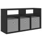Preview: Lowboard mit Schubladen Schwarz Eichen-Optik 72 x 22,5 x 38 cm