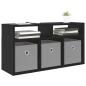 Preview: Lowboard mit Schubladen Schwarz Eichen-Optik 72 x 22,5 x 38 cm