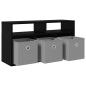 Preview: Lowboard mit Schubladen Schwarz Eichen-Optik 72 x 22,5 x 38 cm