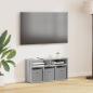 Preview: ARDEBO.de - Lowboard mit Schubladen Graues Sonoma 72 x 22,5 x 38 cm