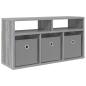 Preview: Lowboard mit Schubladen Graues Sonoma 72 x 22,5 x 38 cm