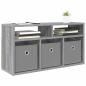 Preview: Lowboard mit Schubladen Graues Sonoma 72 x 22,5 x 38 cm