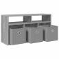 Preview: Lowboard mit Schubladen Graues Sonoma 72 x 22,5 x 38 cm