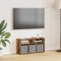 Preview: ARDEBO.de - Lowboard mit Schubladen Altholz 72 x 22,5 x 38 cm