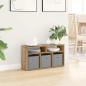 Preview: Lowboard 72 x 22,5 x 38 cm Artisan-Eiche