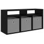 Preview: Lowboard mit Schubladen Schwarz Eichen-Optik 87 x 27,5 x 43 cm