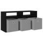 Preview: Lowboard mit Schubladen Schwarz Eichen-Optik 87 x 27,5 x 43 cm
