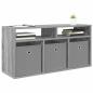 Preview: Lowboard mit Schubladen Graues Sonoma 87 x 27,5 x 43 cm