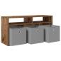 Preview: Lowboard mit Schubladen Altholz 87 x 27,5 x 43 cm