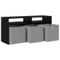 Preview: Lowboard mit Schubladen Schwarz Eichen-Optik 102 x 32 x 48,5 cm