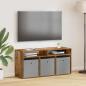 Preview: ARDEBO.de - Lowboard mit Schubladen Altholz 102 x 32 x 48,5 cm