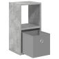 Preview: Nachttisch Beton Grau 25,5 x 22 x 49,5 cm Holzwerkstoff