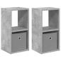 Preview: Nachttisch 2 stk. Beton Grau 25,5 x 22 x 49,5 cm Holzwerkstoff