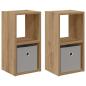 Preview: Nachttisch 2 stk. Artisan-Eiche 25,5 x 22 x 49,5 cm