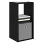 Preview: Nachttisch 2 stk. Schwarz Eichen-Optik 30,5 x 27 x 59,5 cm