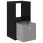 Preview: Nachttisch 2 stk. Schwarz Eichen-Optik 30,5 x 27 x 59,5 cm