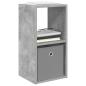 Preview: Nachttisch Beton Grau 30,5 x 27 x 59,5 cm Holzwerkstoff
