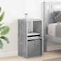 Preview: Nachttisch 2 stk. Beton Grau 30,5 x 27 x 59,5 cm Holzwerkstoff