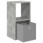 Preview: Nachttisch 2 stk. Beton Grau 30,5 x 27 x 59,5 cm Holzwerkstoff