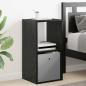 Preview: Nachttisch 2 stk. Schwarz Eichen-Optik 35 x 32 x 68,5 cm