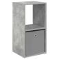 Preview: Nachttisch Beton Grau 35 x 32 x 68,5 cm Holzwerkstoff