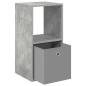 Preview: Nachttisch Beton Grau 35 x 32 x 68,5 cm Holzwerkstoff