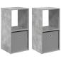 Preview: Nachttisch 2 stk. Beton Grau 35 x 32 x 68,5 cm Holzwerkstoff