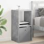 Preview: Nachttisch 2 stk. Beton Grau 35 x 32 x 68,5 cm Holzwerkstoff