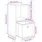 Preview: Nachttisch 2 stk. Artisan-Eiche 35 x 32 x 68,5 cm Holzwerkstoff