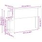 Preview: Kopfteil Schrank Schwarz 135 x 18,5 x 80 cm Holzwerkstoff