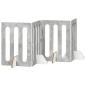 Preview: Faltbarer Haustierzaun 4 stk. Betongrau 201 x 38 x 70 cm