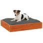 Preview: Hundebett Wachsbraun 51,5 x 44 x 9 cm Massivholz Kiefer