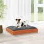 Preview: ARDEBO.de - Hundebett Wachsbraun 72 x 54 x 9 cm Massivholz Kiefer