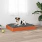 Preview: Hundebett Wachsbraun 72 x 54 x 9 cm Massivholz Kiefer
