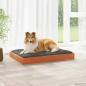 Preview: ARDEBO.de - Hundebett Wachsbraun 92 x 64 x 9 cm Massivholz Kiefer