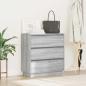 Preview: Nachttisch Grau 71 x 34,5 x 75 cm Holzwerkstoff