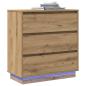 Preview: Nachttisch Artisan-Eiche 71 x 34,5 x 75 cm Holzwerkstoff